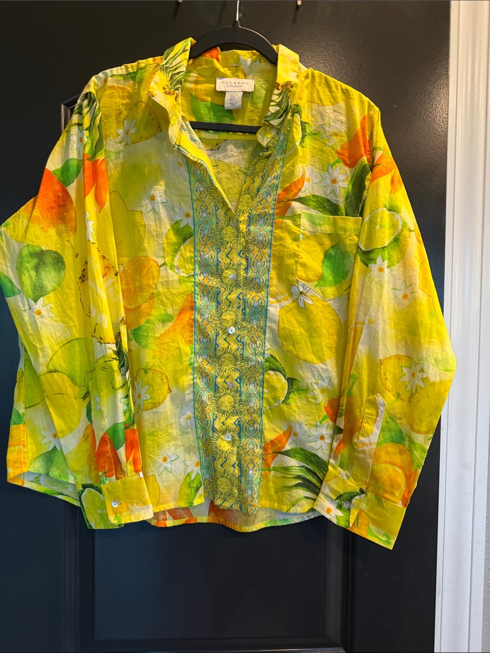 Calypso St. Barth Citrus Floral Top